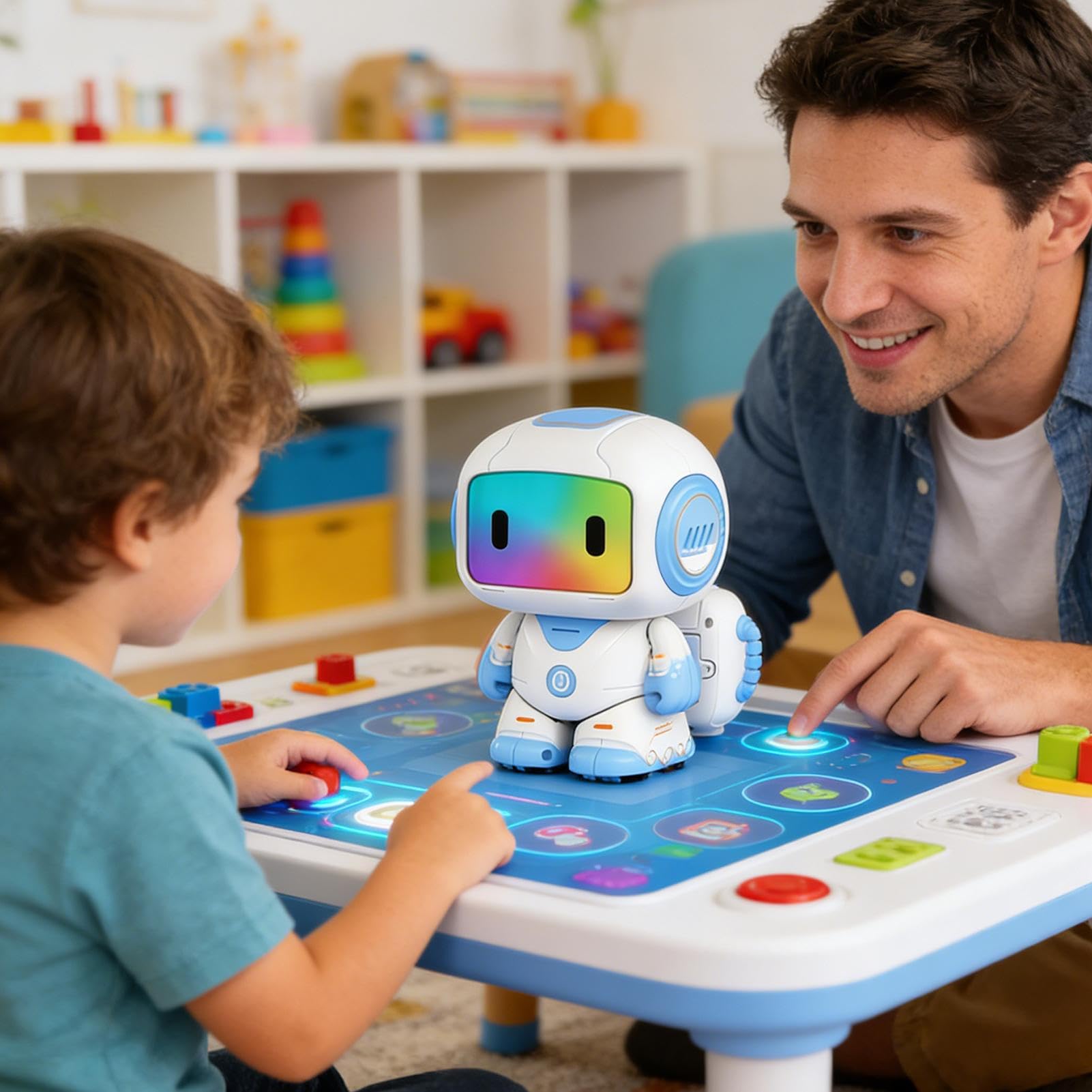 Juguete Robot para Niños Programable Recargable Con Luz Y Música