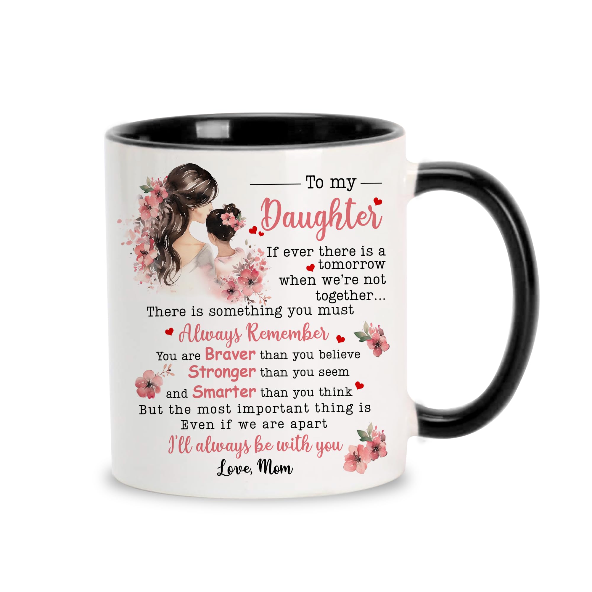 Hyturtle Daughter Mug Gifts from Mom - Christmas Gifts For Daughter From Mom, Sentimental Coffee Mugs Gift For Girls Women on Birthday, Graduation, 11oz White Ceramic Coffee Tea Mug Cup Butterfly