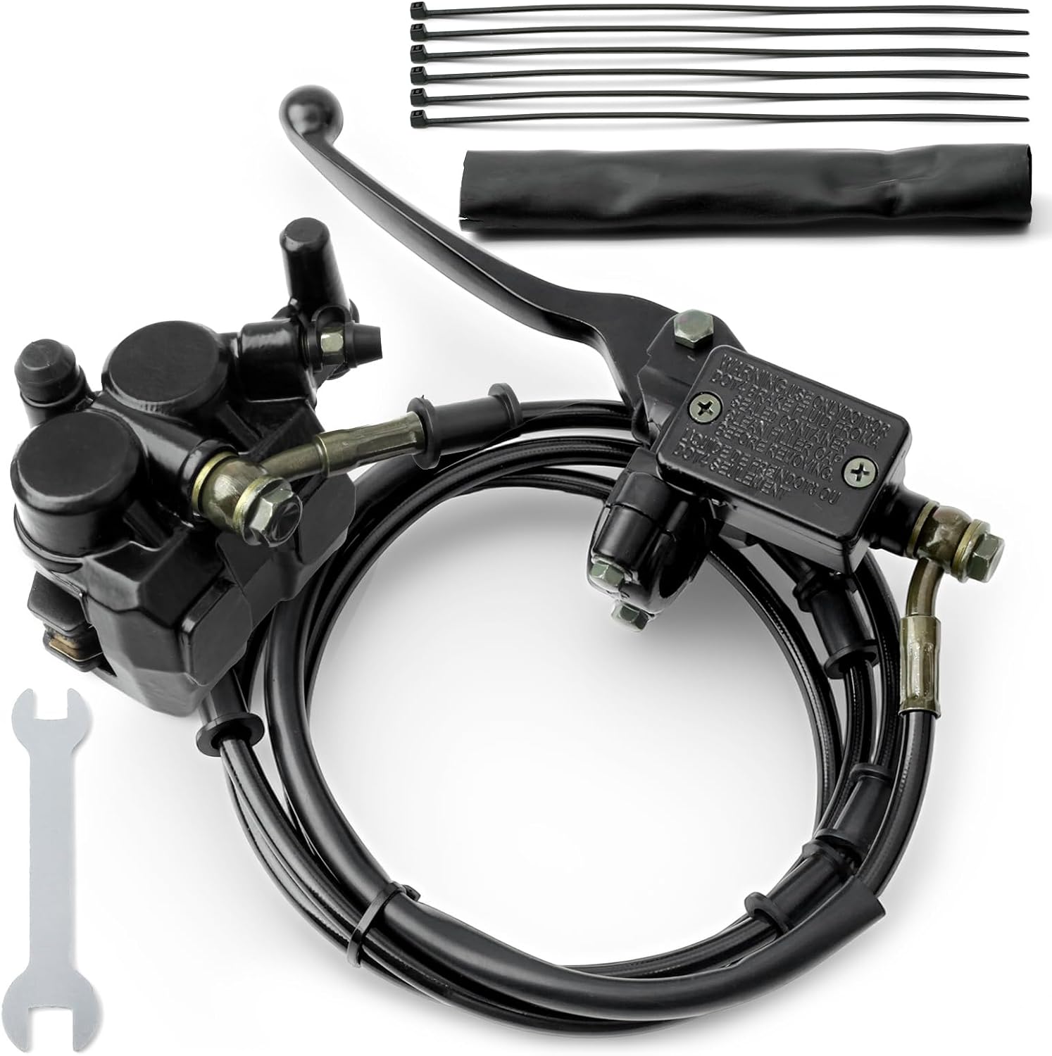 Mini Bike Rear Hydraulic Disc Brake Kit 7/8 Left Brake Master Cylinder Replacement for Coleman B200RSV B200 200cc for Mega Moto B212 Minibike, 67" Hose 7/8" 22 mm Left Brake Lever Parts