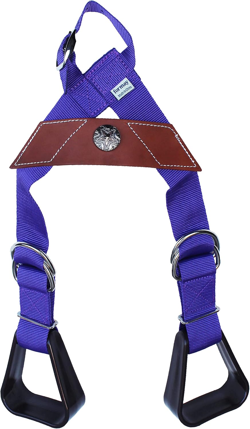 CHALLENGER Horse Western Purple Nylon Adjustable Saddle Youth Rider Kids Buddy Stirrups 5159