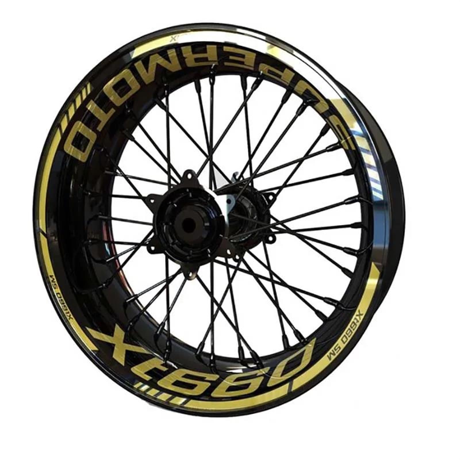 Motorcycle Accessories Wheel Stickers Reflective Rim Motorbike Waterproof Decals for Yamaha Xt660 Xt 660(Style 1)