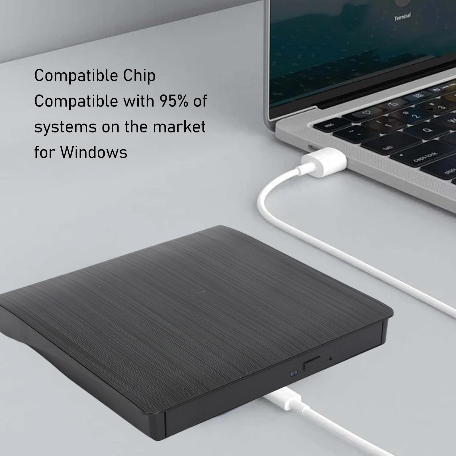 unità Dvd Esterna, Masterizzatore Dvd Sottile USB 3.0 Lettore Dvd Portatile unità Disco Esterna Compatibile con CD Dvd Laptop PC Desktop Film Giochi Musicali, Plug And Play