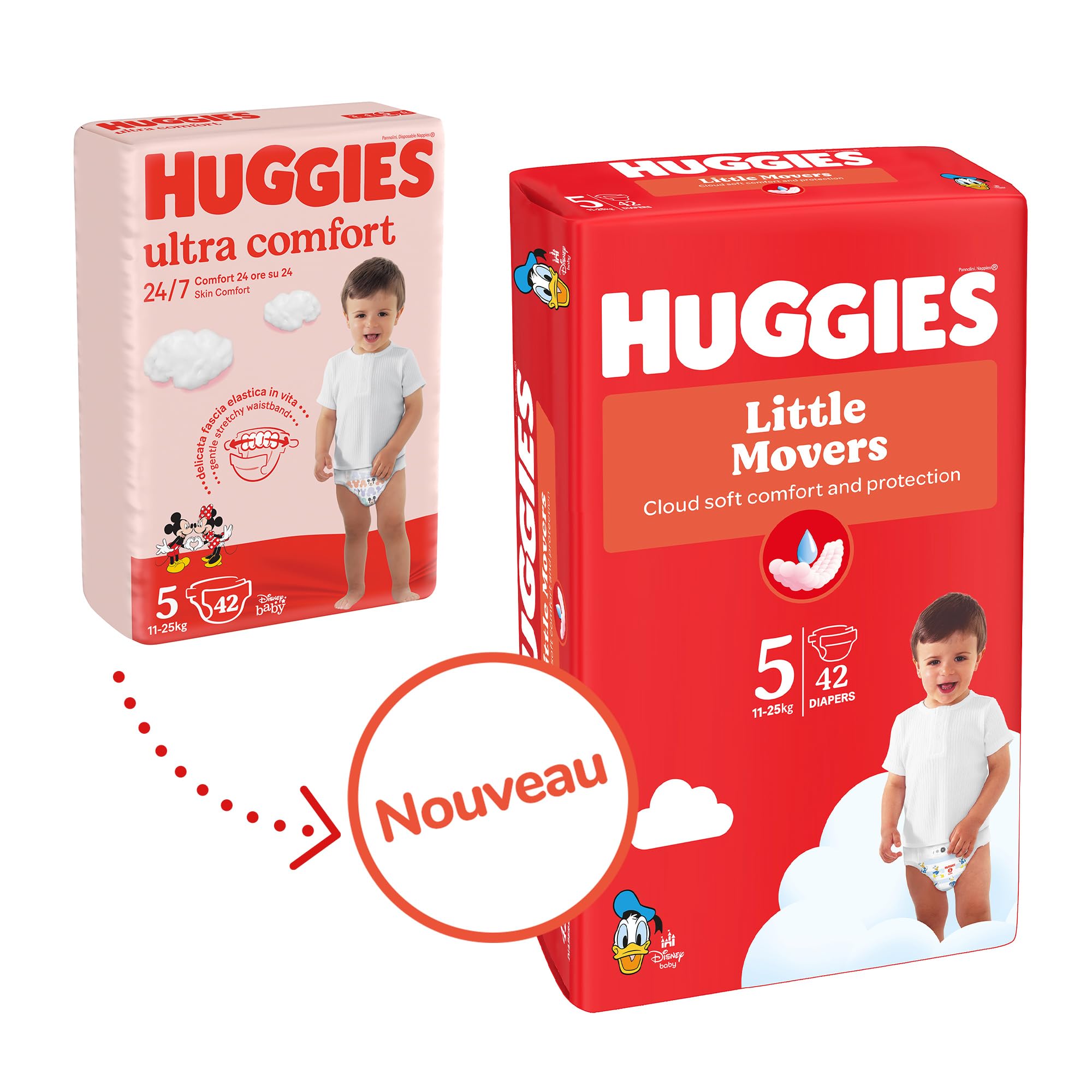 Huggies Baby-Windeln Little Movers Disney Größe 5, 126 St. (3 x 42)