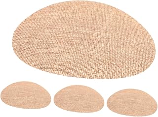 SEWOART Difusor De Luz Para Lámpara De Techo 4 Unidades Color Marrón Claro Redondo De Tela