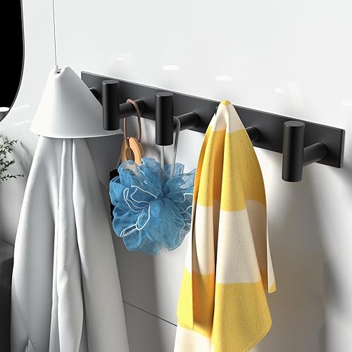 Miniatura 65 de VAEHOLD - Perchero plateado de pared para sombreros y abrigos, 3 ganchos para batas, bolsas, llaves y toallas, organizador de toallas para baño (2