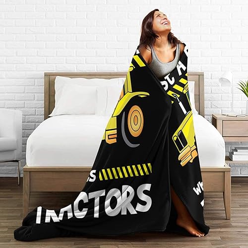 Miniatura 4 de Manta de tractor de regalo para niño y niña, manta cálida y suave de microfranela con texto en inglés Just a Boy Who Loves Tractors, manta ultra