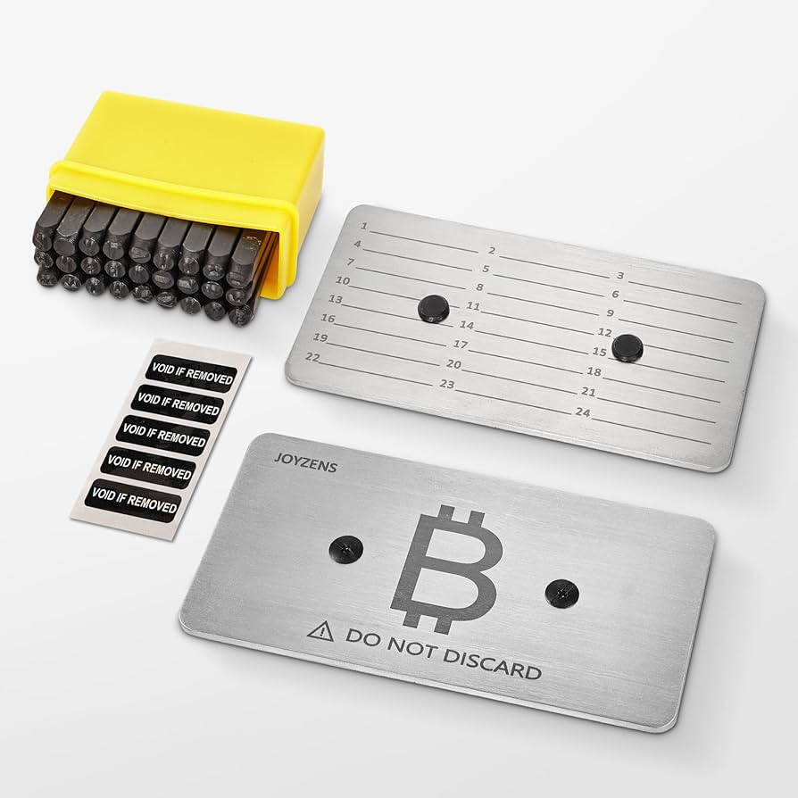 Amazon.com: Joyzens Seed Phrase Storage Kit - Metal Backup Plates Amazon.com: Joyzens Seed Phrase Storage Kit - Metal Backup Plates