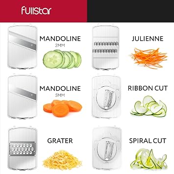 fullstar Bundle: Mandoline + 2 Piece Silicone Lids