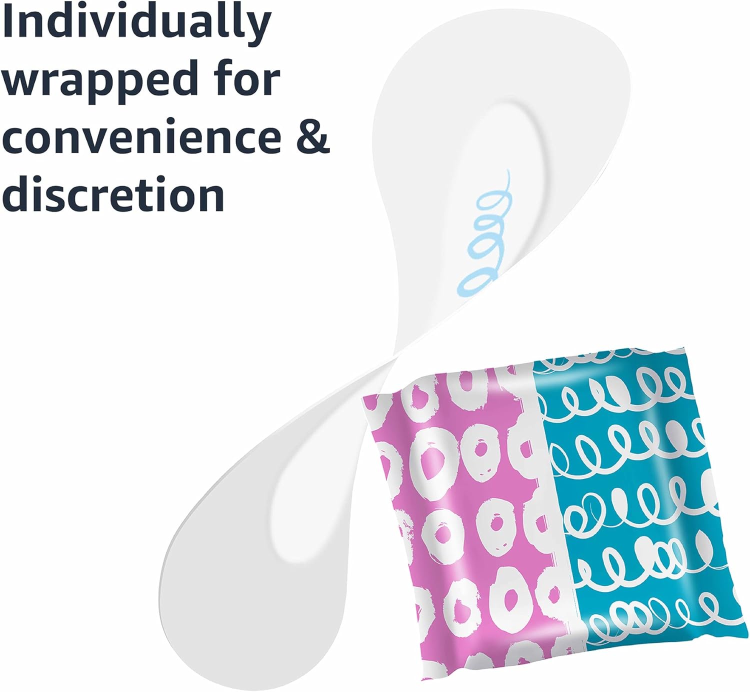  Basics Flexible Thin Pantiliner, Regular Length, 100 Count, 1 Pack (Previously Solimo)