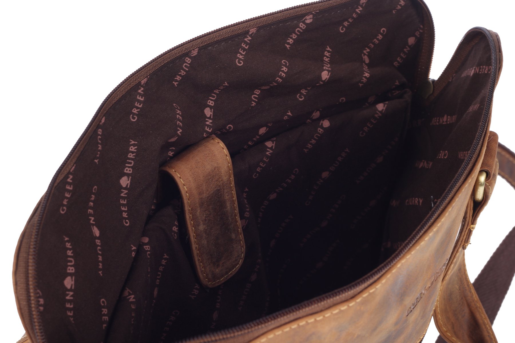 Greenburry Vintage Umhängetasche Henkeltasche 37x8x26cm