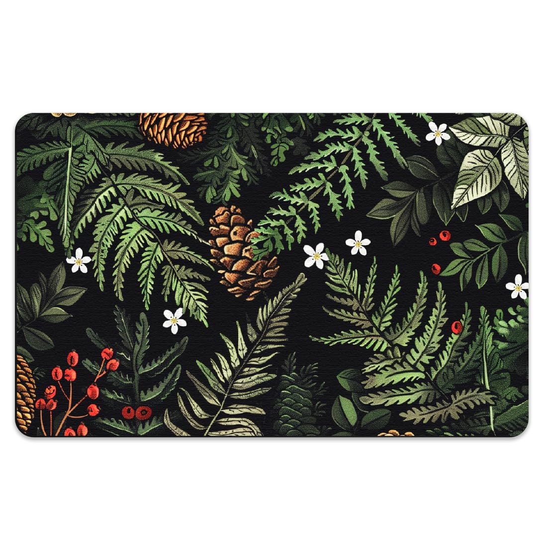 Peacoblue Pinecone and Fern Card Skin Cover, 4 Styles Waterproof Scratch-Proof, Unisex-Adults