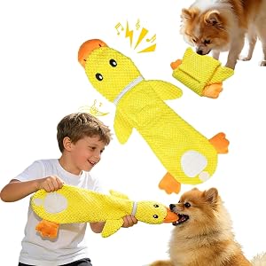 2 Pack Tough Interactive Dog Toys for Aggressive Chewers, Dog Enrichment Toys,Squeaky & Crinkly,Tug of War,Stuffing-Free with Treat Pockets Ideal for Puppy Small Pet Dogs