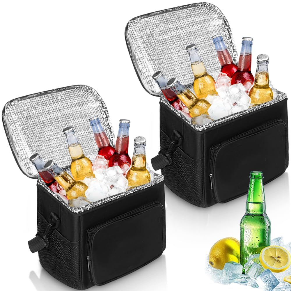 Borsa Isotermica Porta Pranzo Frigo da Campeggio Pieghevole Piccola Picnic (schwarz)