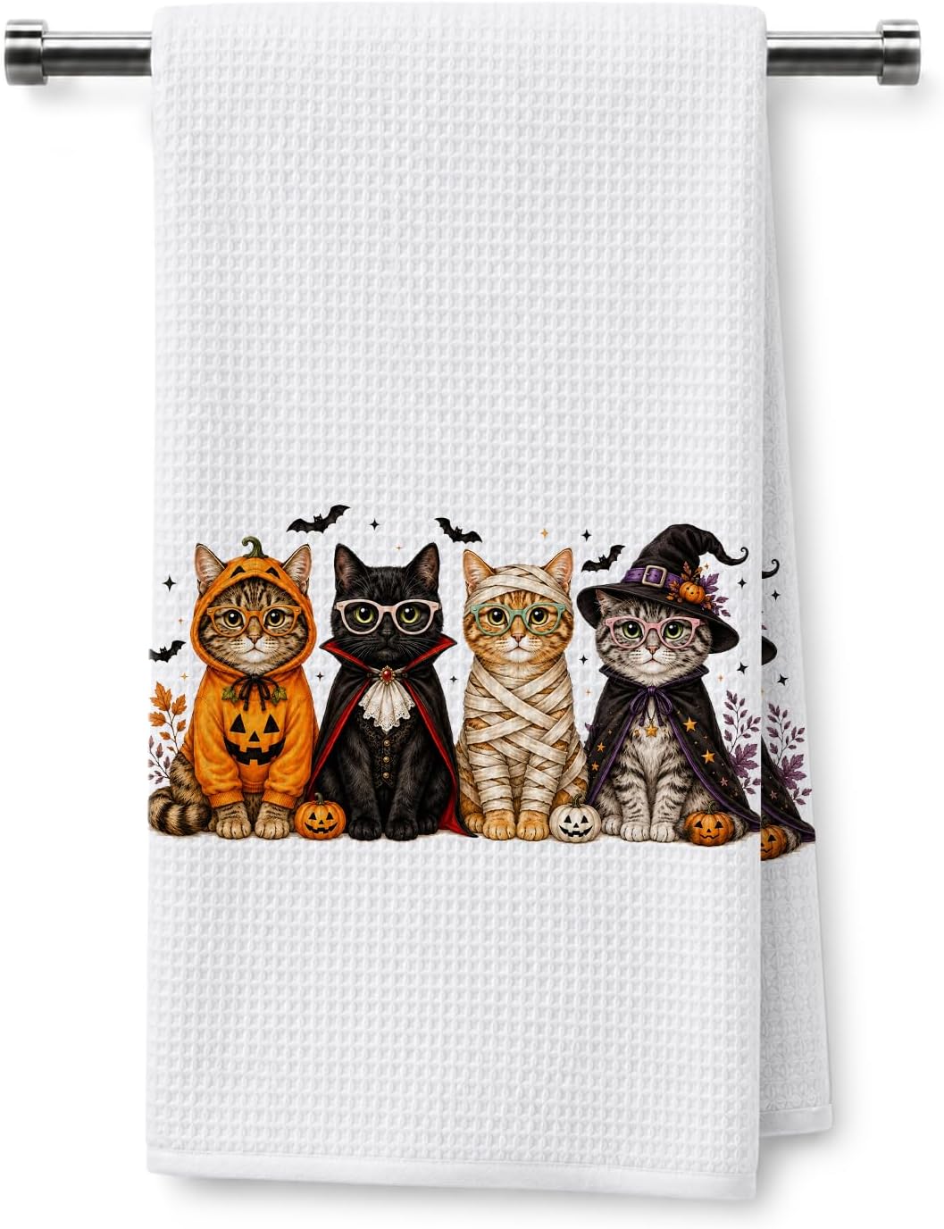 Halloween Cat Kitchen Towels 16x24 Inch