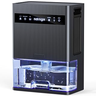 Dehumidifier, 106 OZ Water Tank Dehumidifiers for Home, 1000 sq.ft Quiet Dehumidifier for Basement Bathroom Bedroom RV with Auto Shut Off, Timer, Sleep Mode, 7 Color Light, Grey - Amazon product rated Grade A