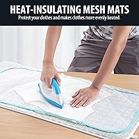 Vista 3 de Seiritex Tapete de planchado, almohadilla de planchar portátil de 39.4 x 18.9 pulgadas, tabla de planchar de mesa 5 en 1, manta de planchar de viaje