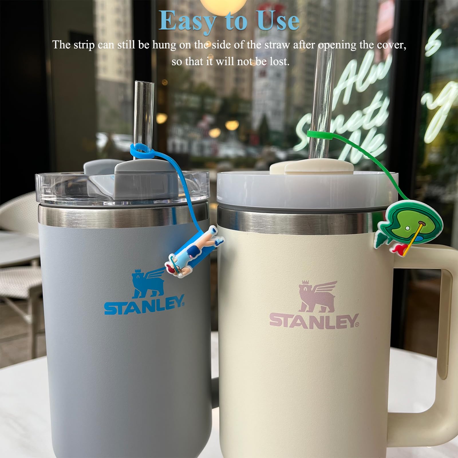 8 Pièces Couvre Paille Pour Stanley Cup Accessoires, Silicone Anti-Poussière Accessoires Pour Stanley Cup, Réutilisables Fermeture De Paille Pour Stanley Cup Accessoires (10 Mm