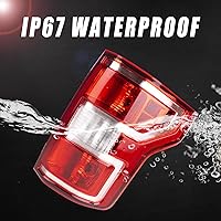 Vista 5 de Boine F150 - Luz trasera compatible con Ford F150 F-150 2018 2019 2020, lámpara de freno trasera izquierda del lado del conductor, bombilla y arnés