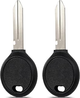 MechanMagic Y160 Uncut Head Key Blank Fits for Jeep Wrangler Grand Cherokee Dodge RAM Durango Chrysler PT Cruiser Ignition Car Door Regular Chip Key Y160PT Y160-PT 4D-64 (Set of 2)