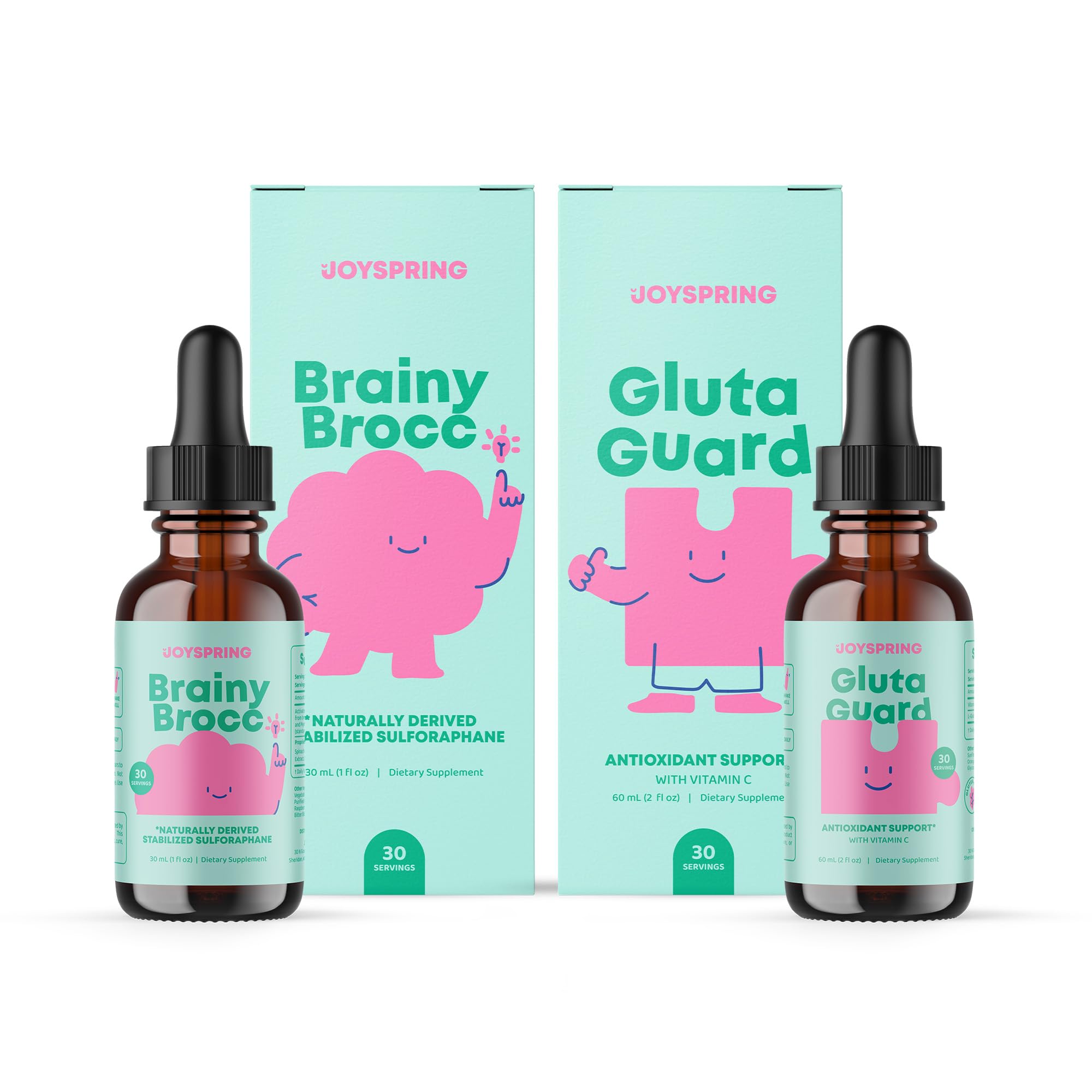 Amazon.com: JoySpring Glutathione Liquid and Sulforaphane Bundle | Kids  Vitamins Naturally Sourced, Non-GMO, Non-Alcoholic Liquid Formula, Immunity  Health Support