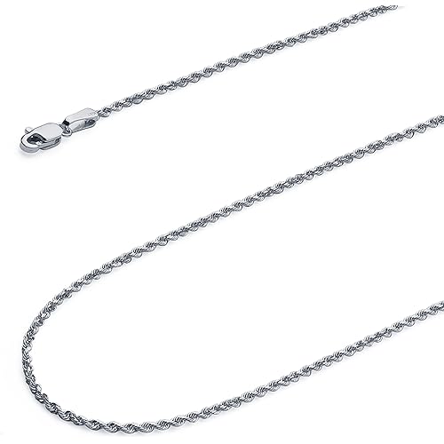Wellingsale 14K Solid Gold Rope Chains (Select Options)
