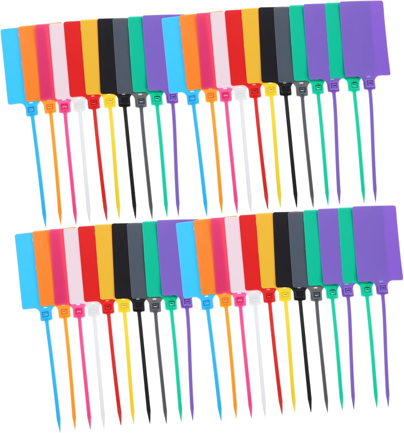 100pcs Plastic Shipping Tags with Wire, 5.8x100mm Mixed Color Luggage Labeling Tags for Logistics and Packaging Use Random Color