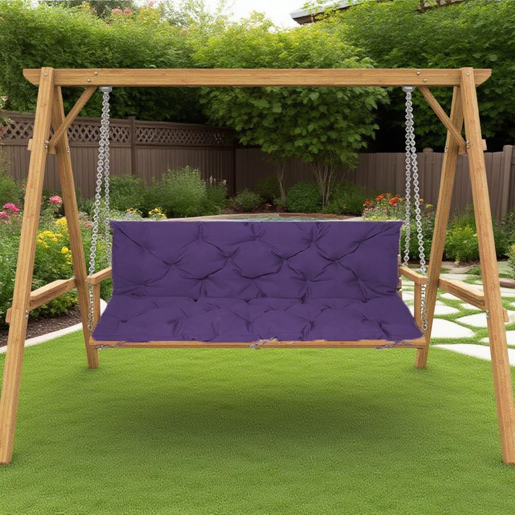 Coussin de balancelle imperméable 2-3 places violet foncé 120 cm