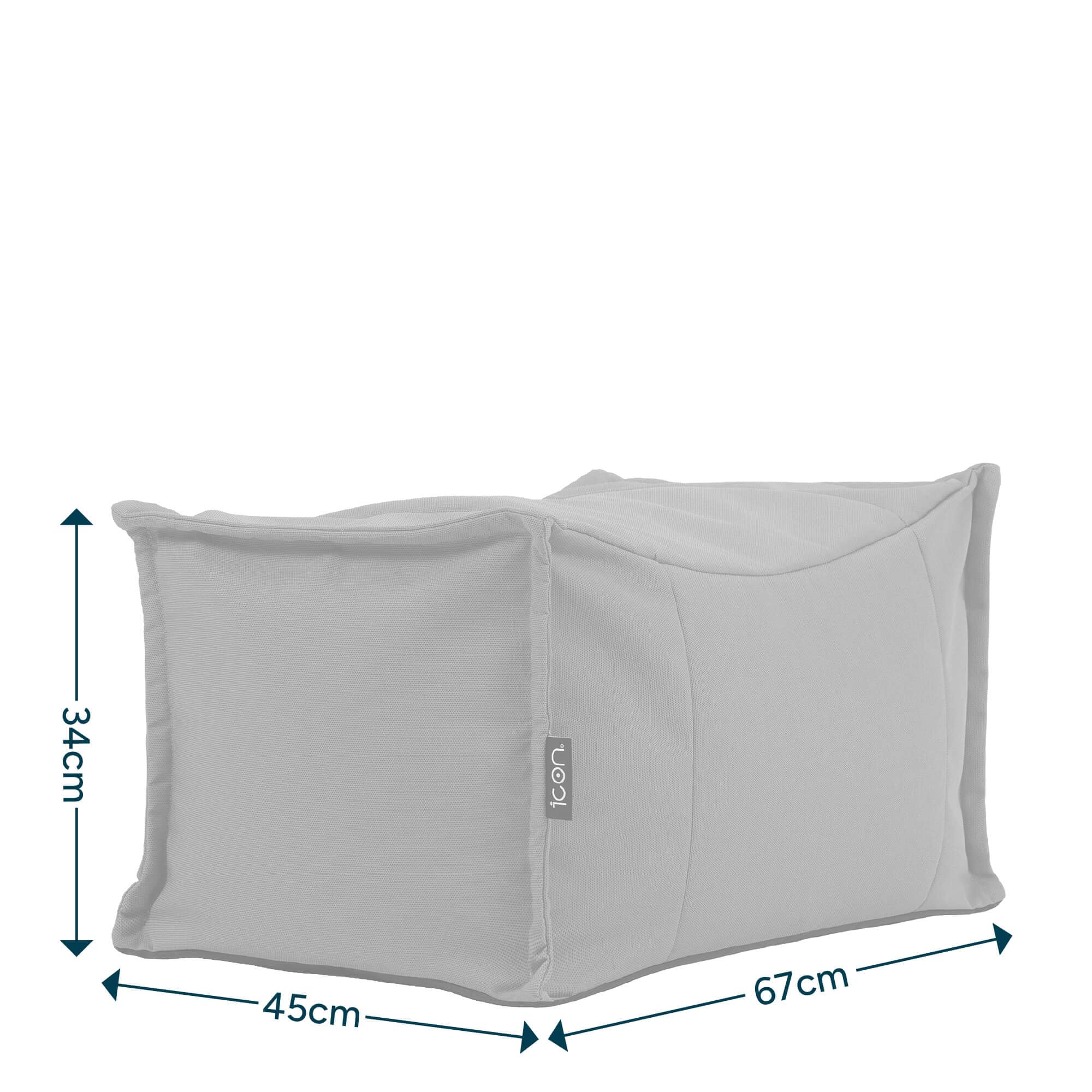 icon Bud Pouf Poggiapiedi, Beige, Pouf de Esterno, Tessuto Resistente All'acqua, Piccolo Pouf Sacco con Riempimento Incluso, Gardino, Sedia de Gardino, Mobili da Gardino, Terrazza