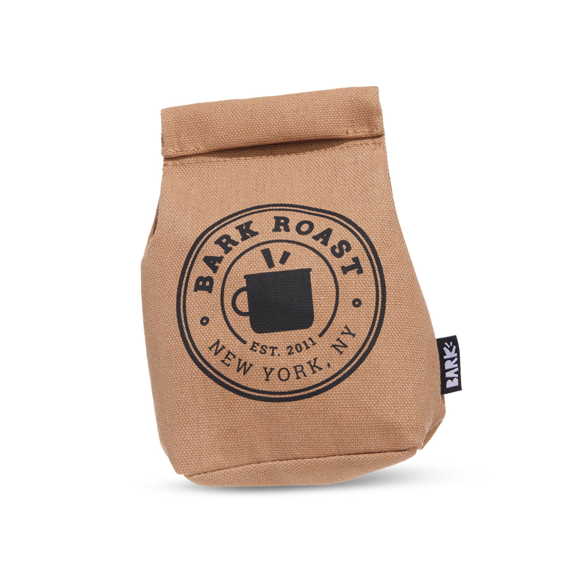 Barkbox Jitter Pug Coffee Bean Dog Toy for Medium Dogs, Hidden Surprise Toy Inside for Engaged and Excited Playtime Fun