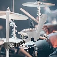 Vista 4 de Soporte de clip de cangrejo para micrófono con ajuste de cabeza de bola doble de 1/4 a 5/8 pulgadas, compatible con la mayoría de micrófonos