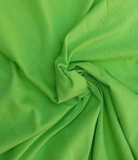 Organic Cotton Recycled Poly Fabric Jersey Knit by The Yard Lime Green