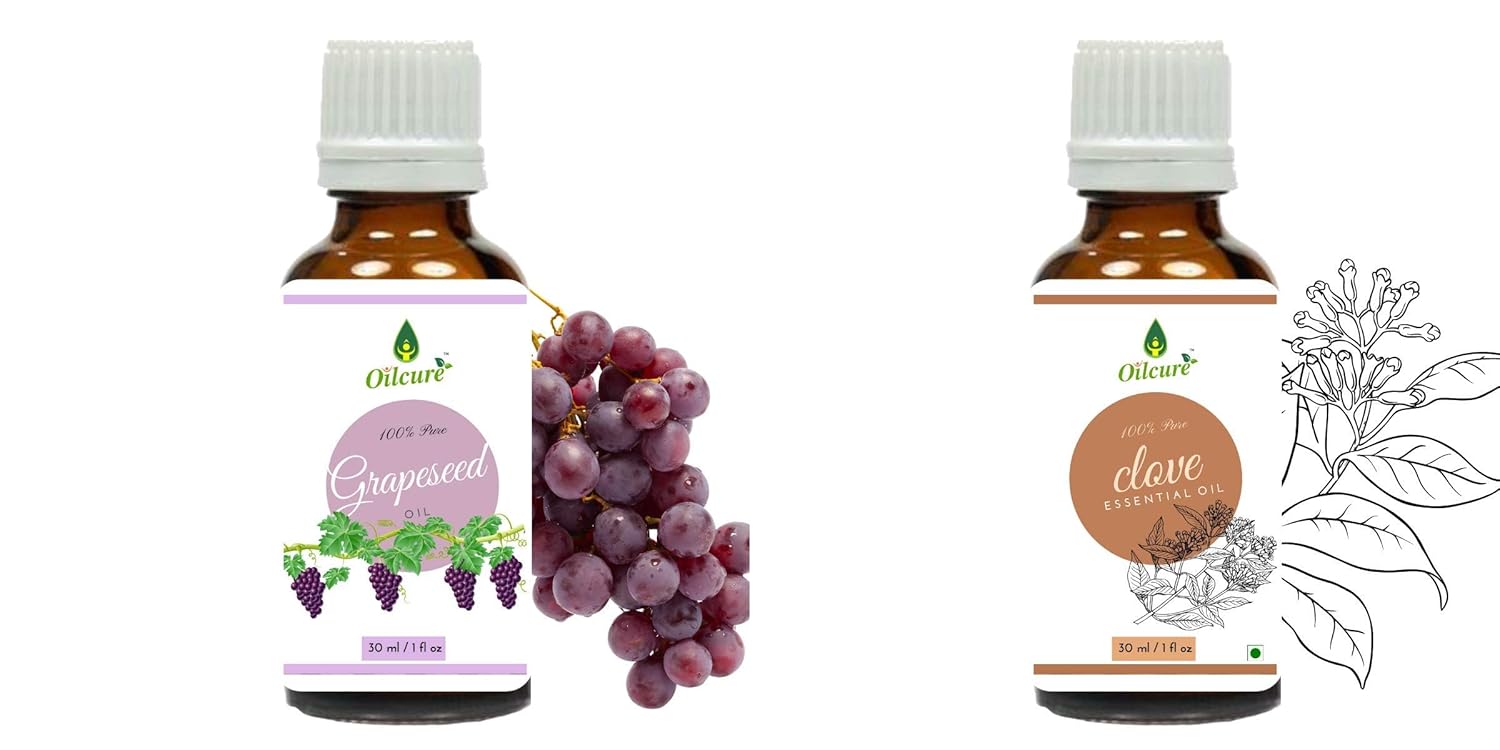 Cloves and grapes essential oil oilcure combo | 30 mL each pack. Pure Non -specified Cloves and grapes essential oil oilcure combo | 30 mL each pack. Pure Non -specified