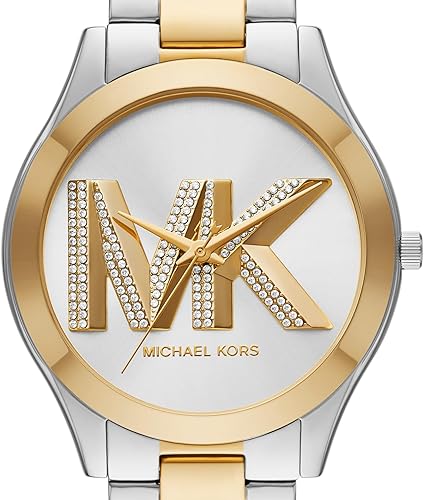 Miniatura 7 de Michael Kors Reloj Mini Slim Runway en tono dorado para mujer MK3512 Tono dorado Reloj analógico movimiento de cuarzo Gold Tone, Gold/Pink, Rose