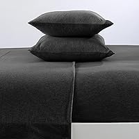 Vista 112 de Great Bay Home Cotton Jersey Knit Twin Sheet Set - Ultra-Soft, Stretchy, Heathered Melange Denim Blue Bed Sheets - Cozy, Soft T-Shirt Sheet &