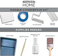 Vista 6 de Rust-Oleum 384964 Kit de Revestimiento para Encimera de Mármol para el Hogar, 72 fl oz, Blanco