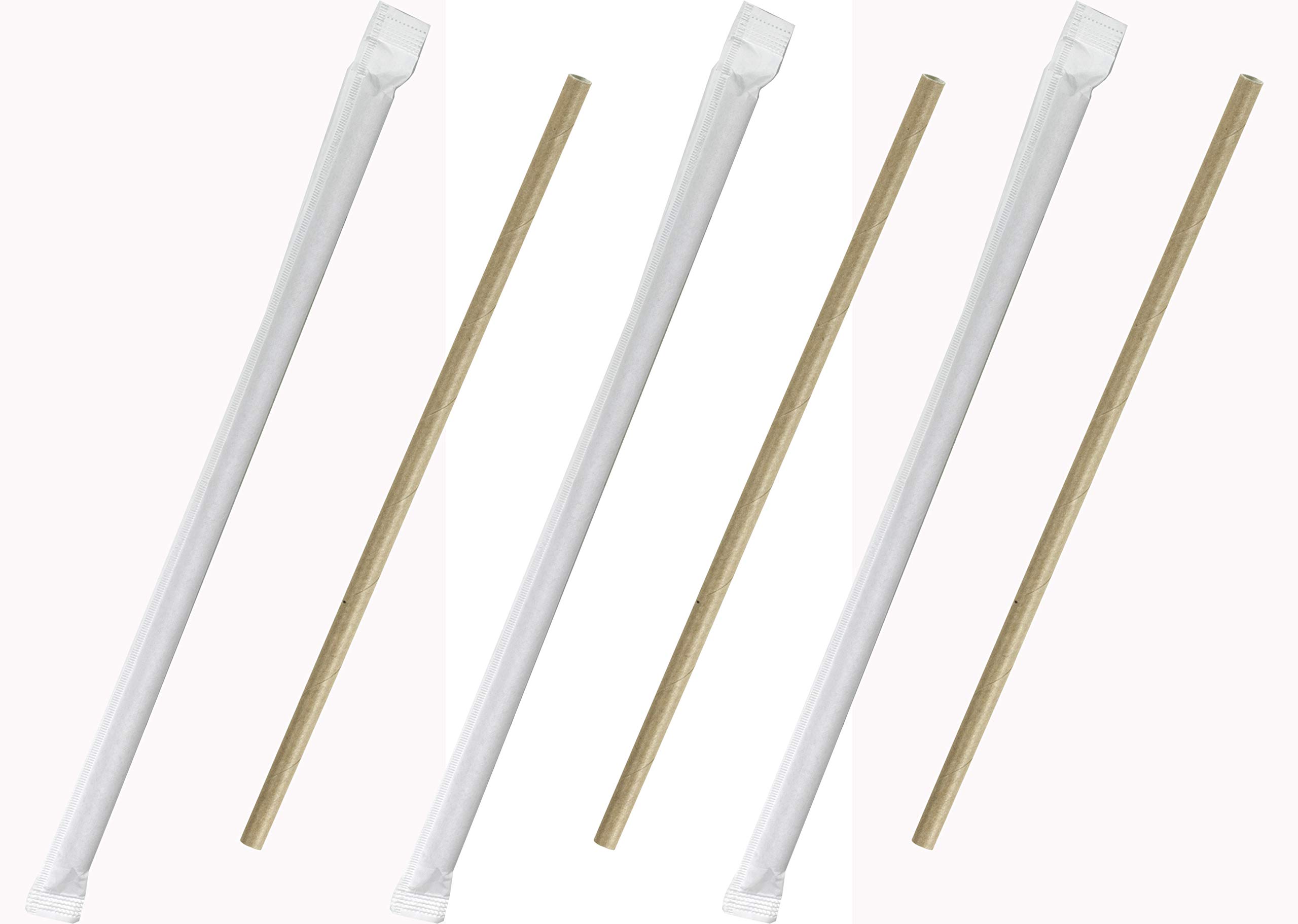 250 Cannucce Di Carta Biodegradabili Kraft - 20cm X 6mm, Confezionate Singolarmente - Foto 7