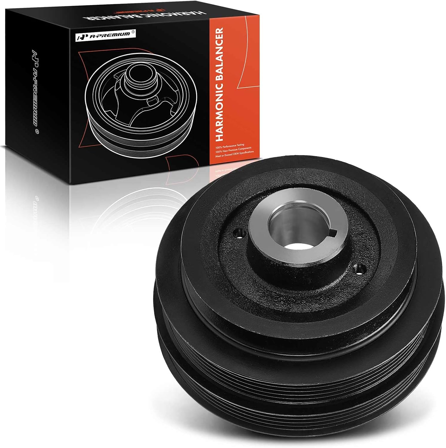 A-Premium Engine Harmonic Balancer Crankshaft Pulley Compatible with Nissan Pathfinder 1996-2000 & Infiniti QX4 1997-2000, 3.3L