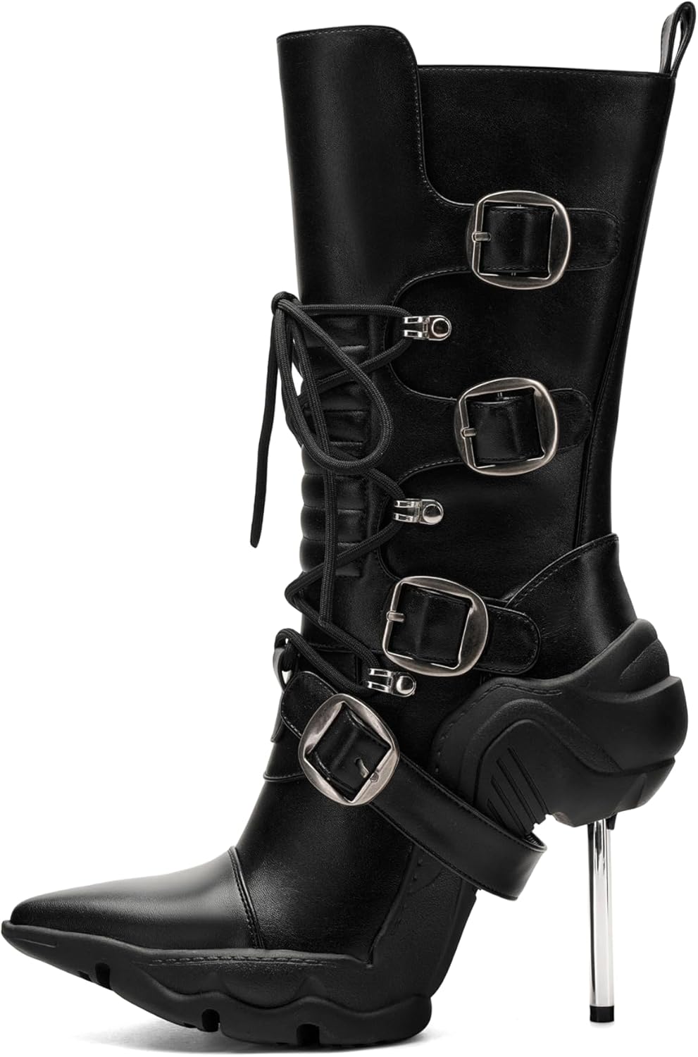 Tsrenlmln Women's Ankle Boots High Heel Boots Fashion Pointed Toe Heel Pull-On High Heel comfort Booties