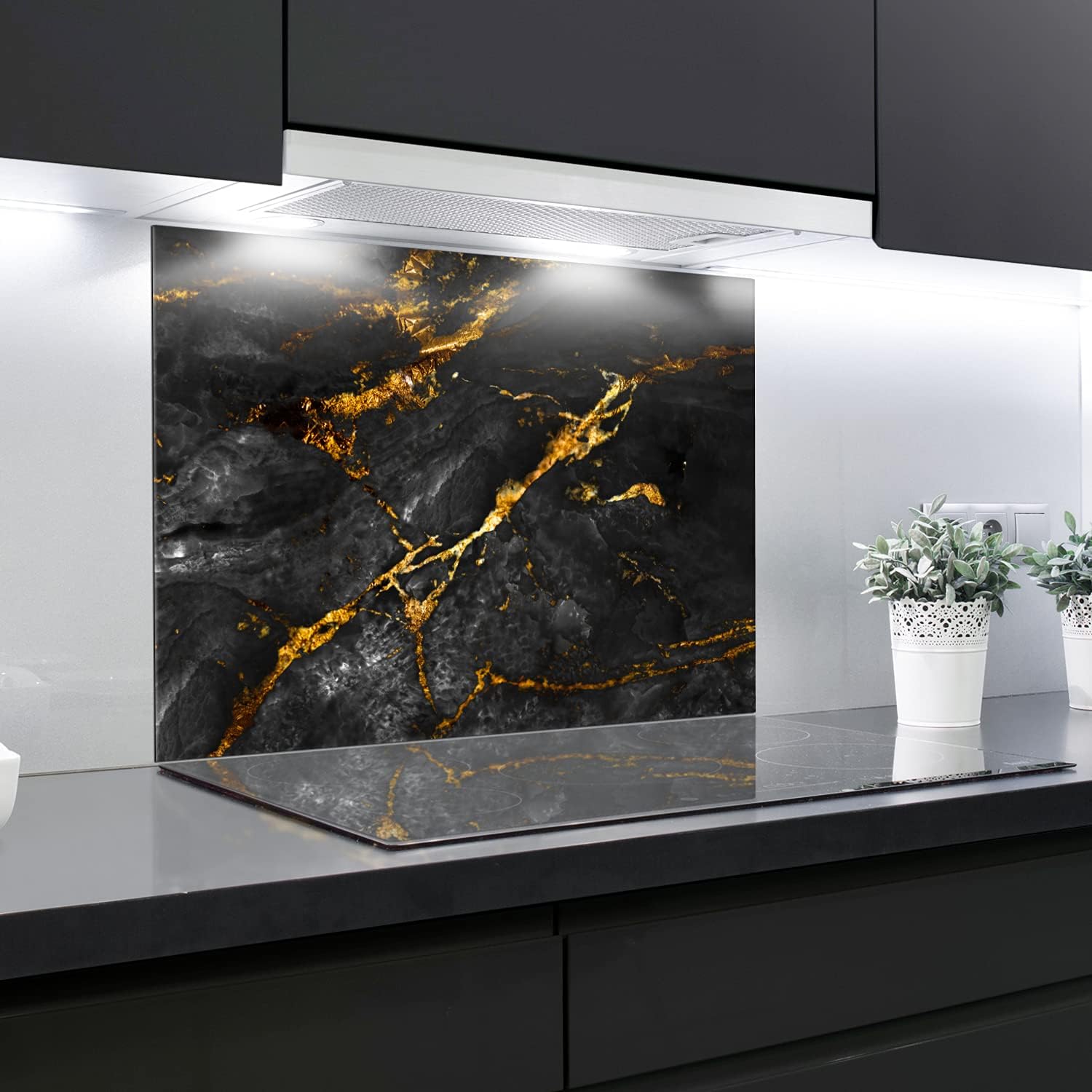 Crédence en verre trempé résistant à la chaleur Décoration 90 x 65 — free download