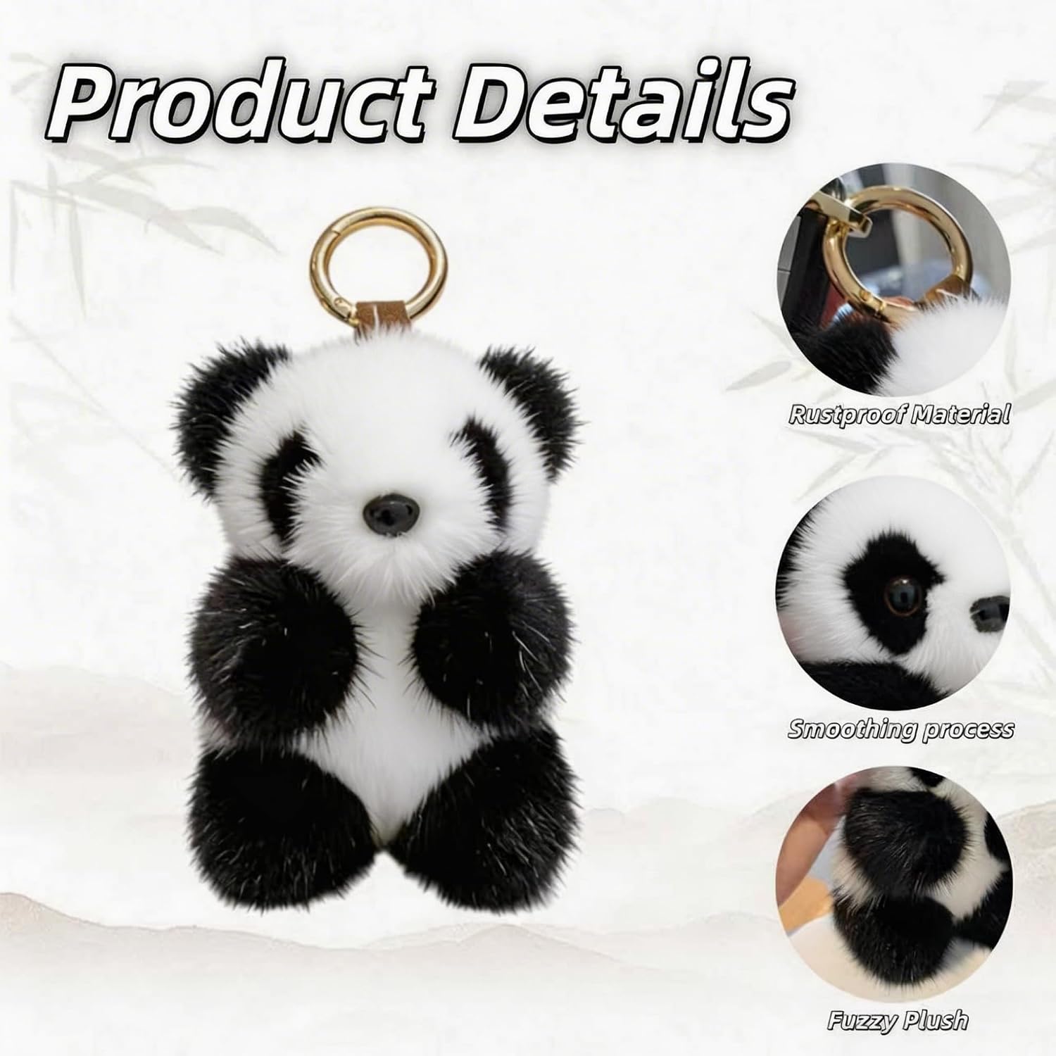 Cute Panda Plush Keychain for Women image 4