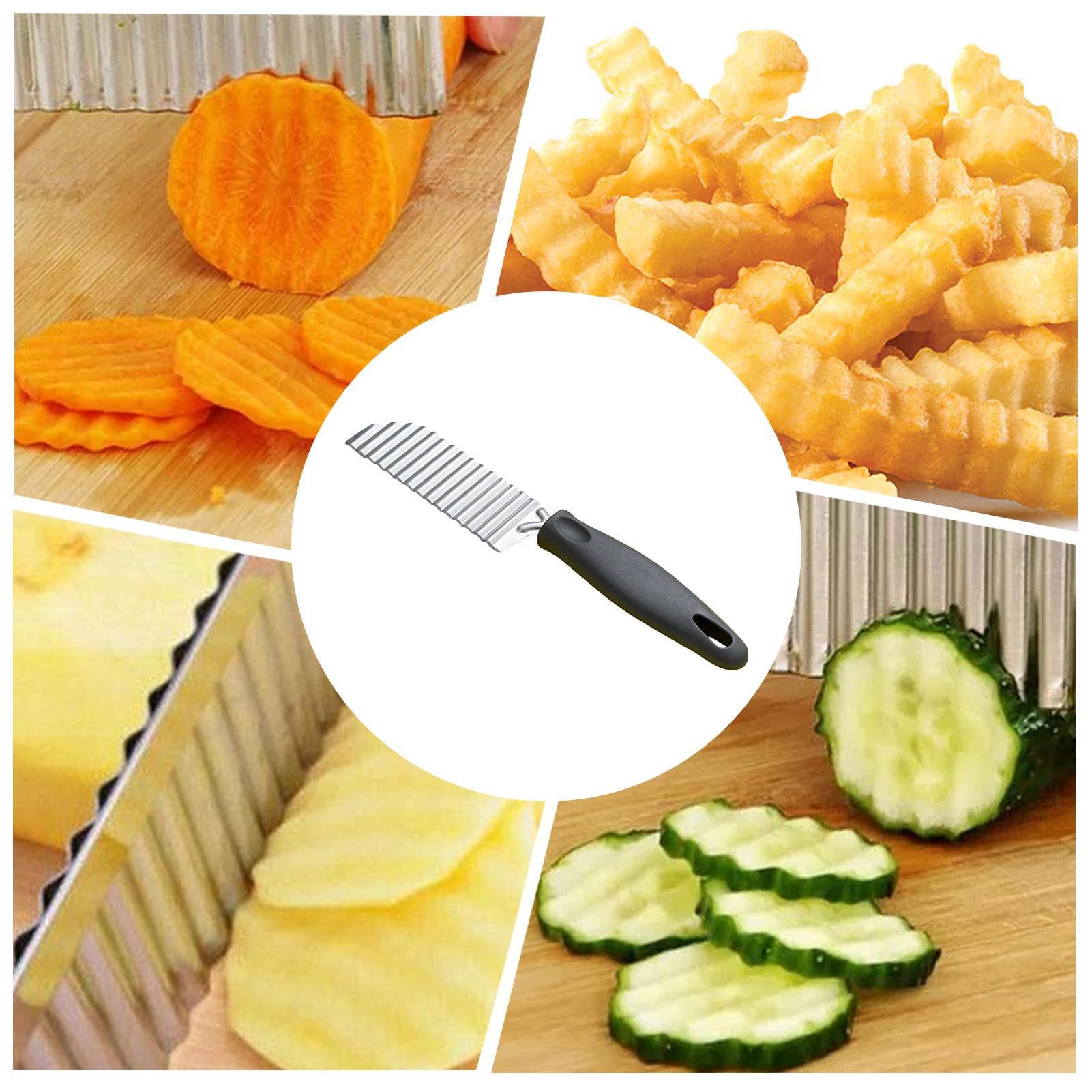 Kartoffelschneider zerkleinerer und Küchenhelfer Werkzeuge | Crinkle-Kartoffelschneider, Wellenschneider Zerkleinerer Werkzeuge für und Karotten Gurken Mais Brot Kochen und