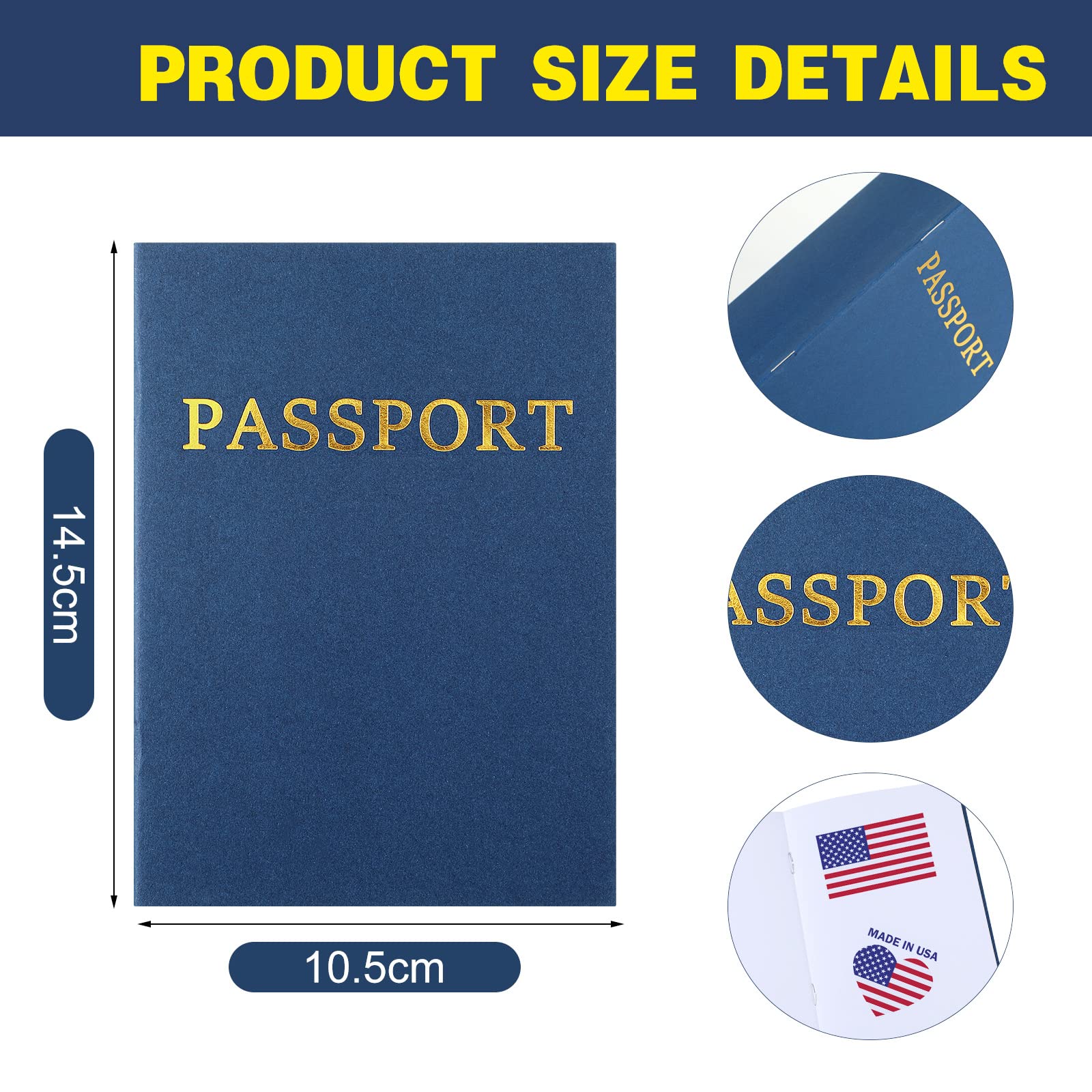48 quaderni vuoti per passaporto, per bambini, passaporto, per bambini, libri da collezione per bambini, viaggi, feste, materiale scolastico, 10,5 x 14,5 cm, 12 pagine (colorato)