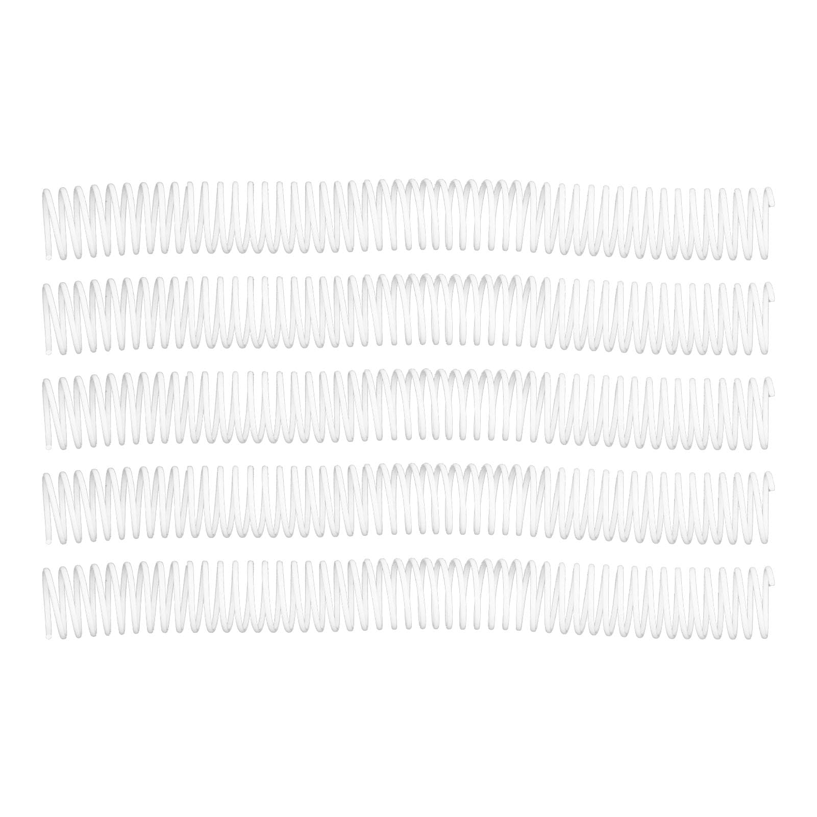 Bobine di rilegatura per carta A4 da 35 pezzi, diametro 25,4 mm, 48 anelli, passo 4:1, dorsi in filo di plastica a spirale, capacità 215 fogli. (Bianca)