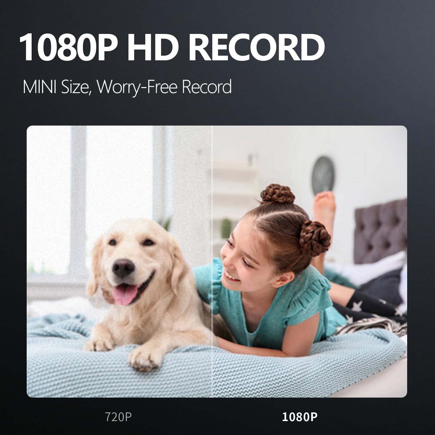 Mini Camera, Compact Camera, Body Camera, Portable Cameras, HD 1080P, Surveillance Cameras, Indoor Nanny Cam, with Night Vision, Motion Detection, Loop Record, Gravity Sensor, 512GB Max, No-WiFi