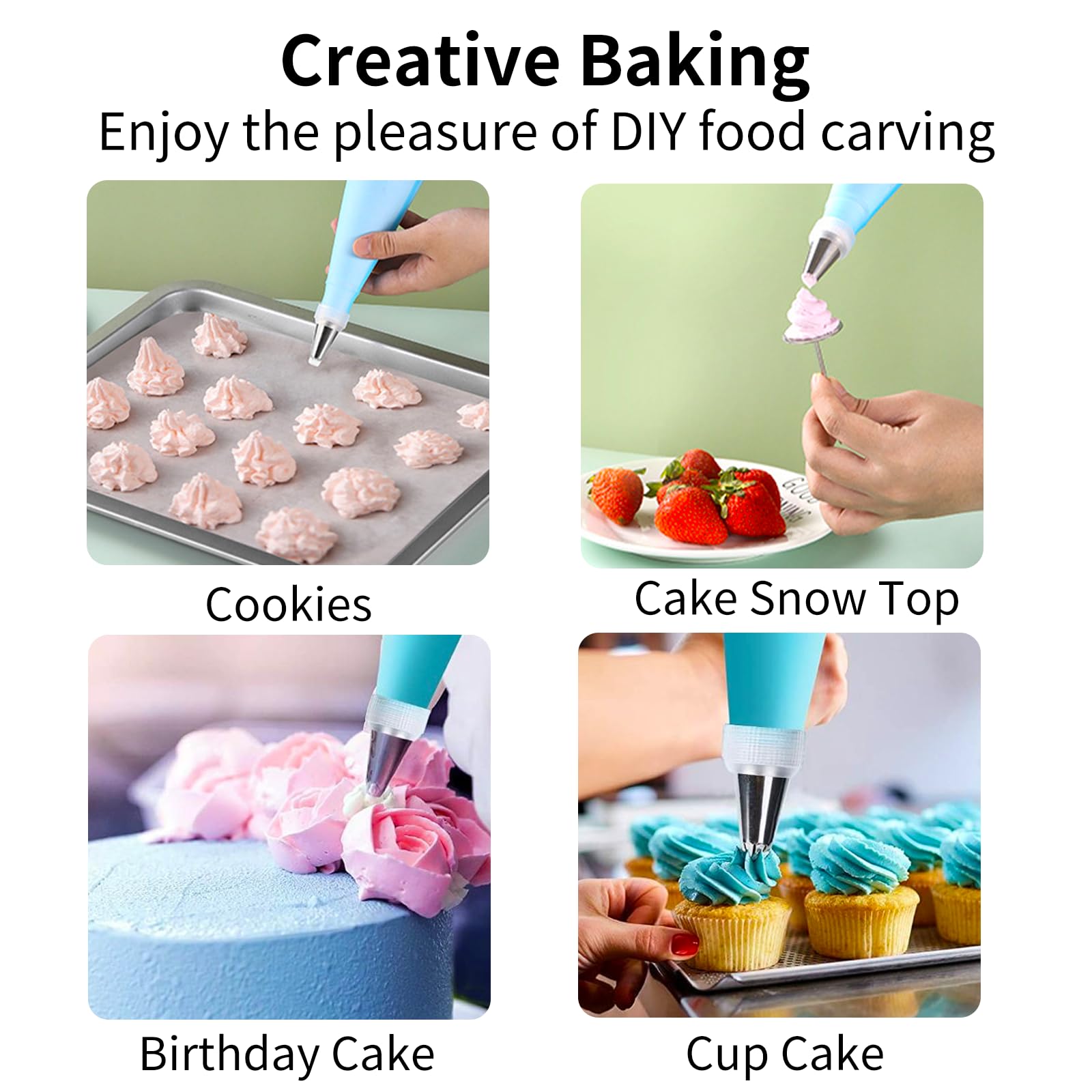 38-teiliges Spritzbeutel Set Mit Tüllen - Professionelles Backzubehör