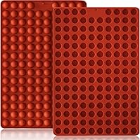 Vista 11 de HKNMTT Moldes redondos de silicona, 2 unidades, 12 cavidades de 2.1 pulgadas, cilindros cubiertos de chocolate, moldes para hornear antiadherentes