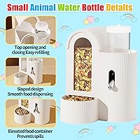 Vista 2 de Dispensador de agua de alimentos para conejos, botella de agua de conejillo de indias, alimentador automático de conejillos de gran capacidad