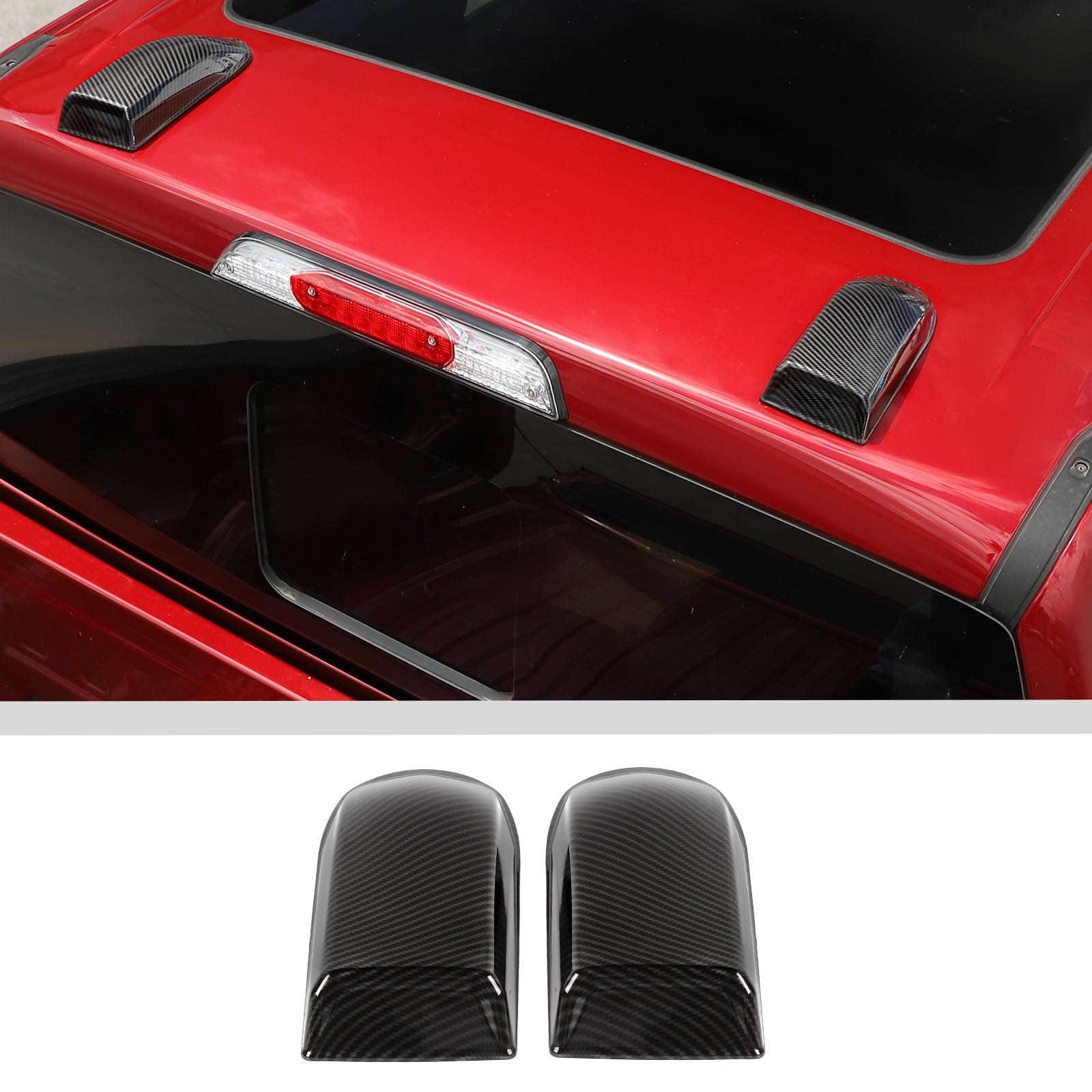 JWWY Roof Antenna Cover Shell Trim Fit for 2021-2026 Ford F150 Exterior Accessories ABS 2PCS Carbon Fiber