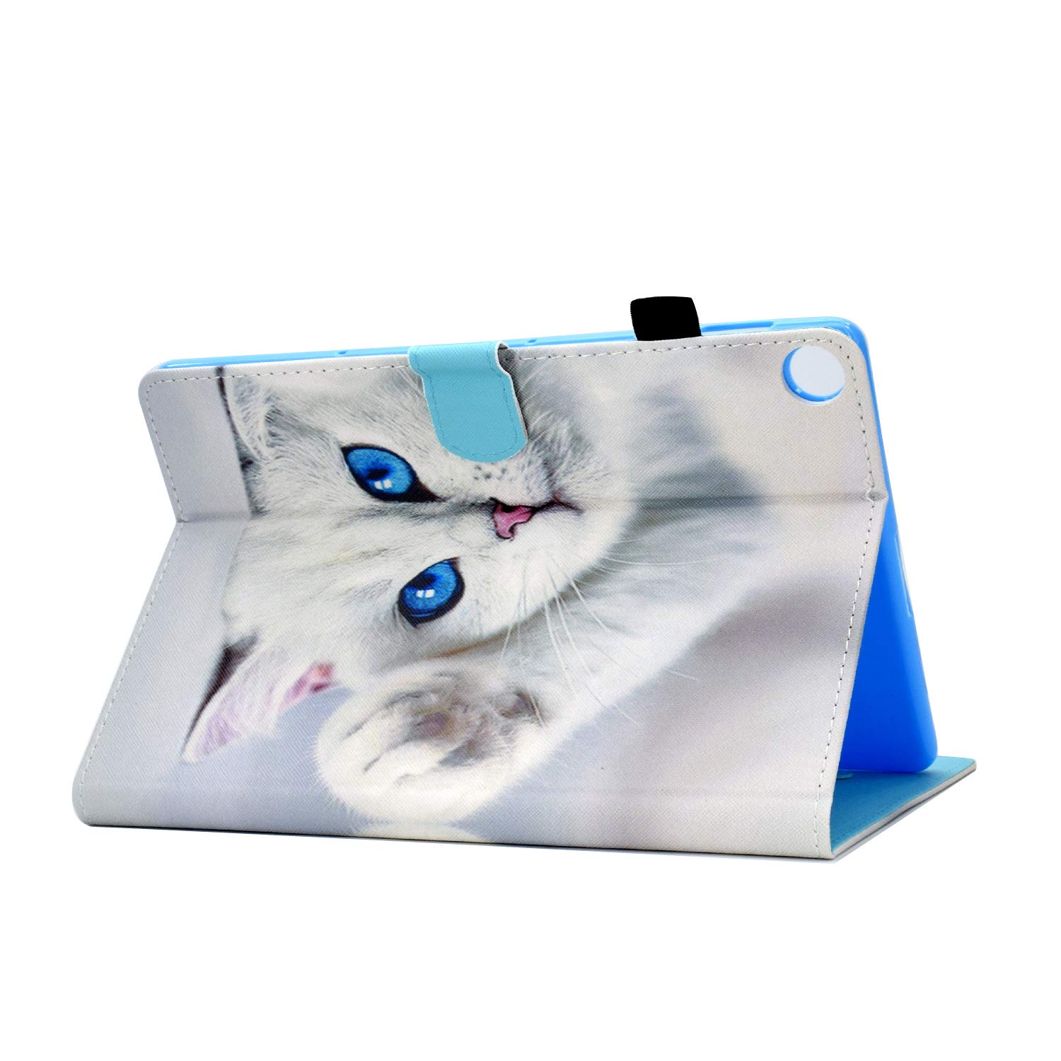 Custodia Per Huawei MatePad T10/T10S: Cover In PU Con Fantasia Gatto E Tigre, Slot Per Carte E Penna