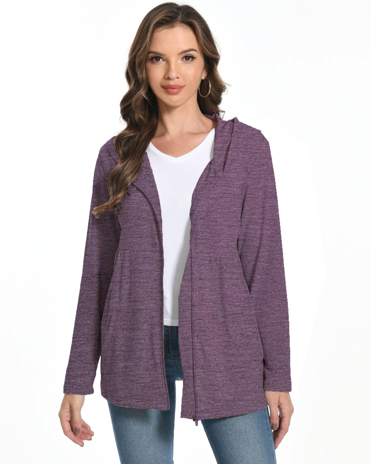 Meuponc Mastectomy Hoddies Jacket Coat with Drain Pockets Women Post Surgery Recovery Must Haves Long Sleeve Zip Up Shirts - Image 5